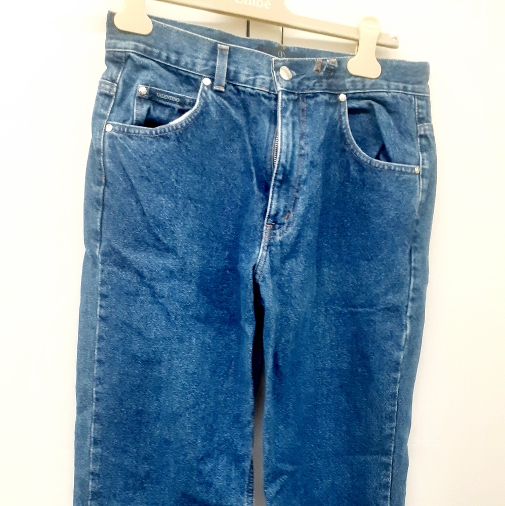 Valentino Denim Jean Pants Bootcut Trousers Pants 5 pockets sz 32 - Picture 1 of 12